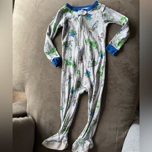 Disney Toy Story Grey One-Piece Kids Footed Pajamas 2T